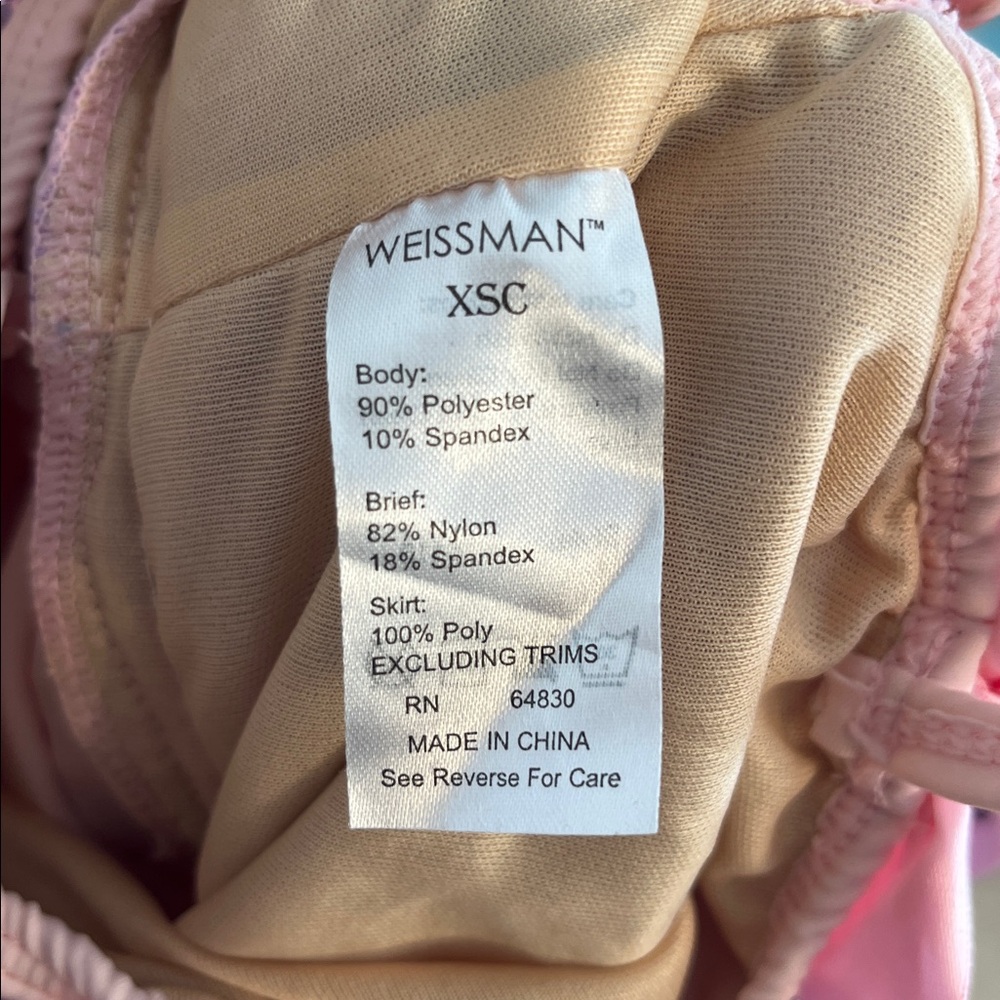 Weissman Pink and Cream Dance Costume - Picture 5 of 6